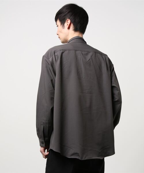 JUNRED（ジュンレッド）の「ワイドプラケットルーズCPOシャツ（シャツ/ブラウス・メンズ・サックスブルー/チャコールグレー/ホワイト・S/M/L）」の5枚目の写真