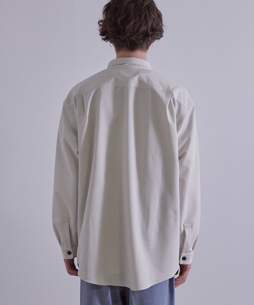 JUNRED（ジュンレッド）の「ワイドプラケットルーズCPOシャツ（シャツ/ブラウス・メンズ・サックスブルー/チャコールグレー/ホワイト・S/M/L）」の21枚目の写真