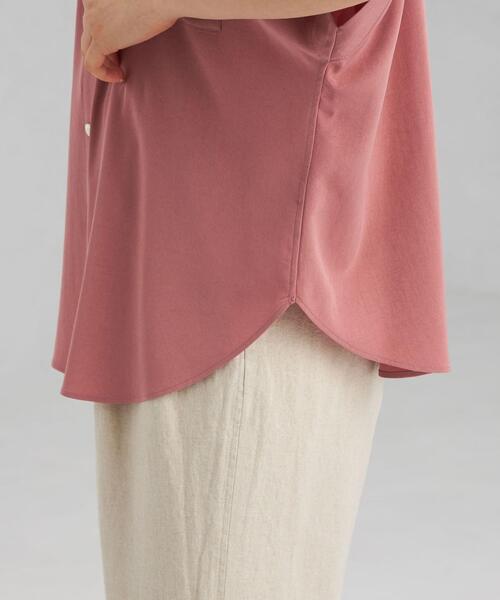 green label relaxing(グリーンレーベルリラクシング)の「FFC トリアセ サテン ドルマン シャツ(シャツ/ブラウス・レディース・ホワイト/オリーブ/ピンク・FREE)」の10枚目の写真