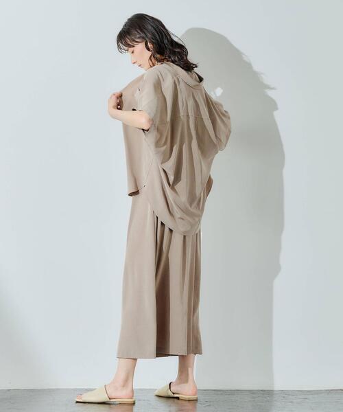 green label relaxing(グリーンレーベルリラクシング)の「FFC トリアセ サテン ドルマン シャツ(シャツ/ブラウス・レディース・ホワイト/オリーブ/ピンク・FREE)」の20枚目の写真