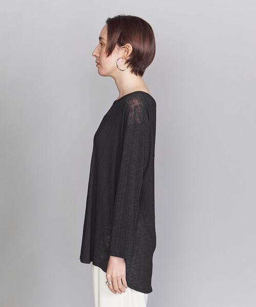 BEAUTY&YOUTH UNITED ARROWS（ビューティーアンドユースユナイテッドアローズ）の「by フロントボタンロングスリーブカットソー -2WAY-（Tシャツ/カットソー・レディース・ホワイト/ブラック・FREE）」の4枚目の写真