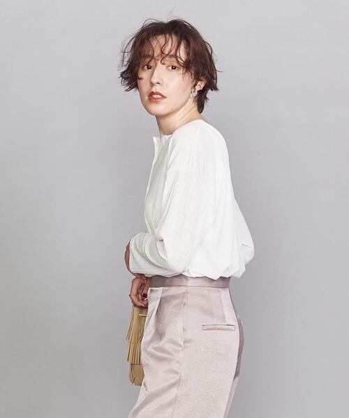 BEAUTY&YOUTH UNITED ARROWS（ビューティーアンドユースユナイテッドアローズ）の「by フロントボタンロングスリーブカットソー -2WAY-（Tシャツ/カットソー・レディース・ホワイト/ブラック・FREE）」の17枚目の写真