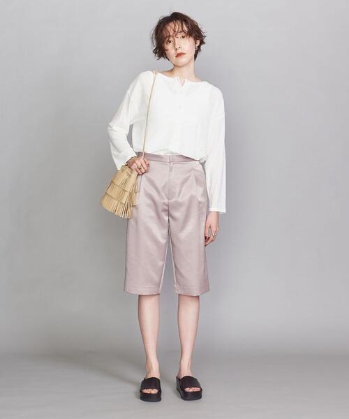 BEAUTY&YOUTH UNITED ARROWS（ビューティーアンドユースユナイテッドアローズ）の「by フロントボタンロングスリーブカットソー -2WAY-（Tシャツ/カットソー・レディース・ホワイト/ブラック・FREE）」の18枚目の写真