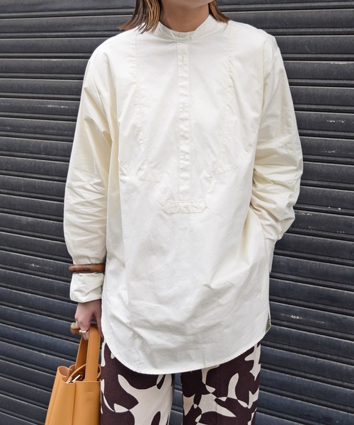 Marient（マリエント）の「バンドカラーシャツBL（シャツ/ブラウス・レディース・ホワイト/ベージュ/ライトグリーン・FREE）」の18枚目の写真