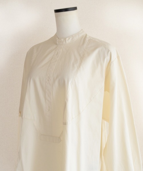 Marient（マリエント）の「バンドカラーシャツBL（シャツ/ブラウス・レディース・ホワイト/ベージュ/ライトグリーン・FREE）」の17枚目の写真