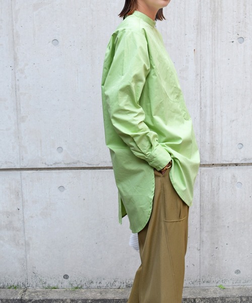 Marient（マリエント）の「バンドカラーシャツBL（シャツ/ブラウス・レディース・ホワイト/ベージュ/ライトグリーン・FREE）」の7枚目の写真