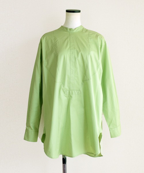 Marient（マリエント）の「バンドカラーシャツBL（シャツ/ブラウス・レディース・ホワイト/ベージュ/ライトグリーン・FREE）」の9枚目の写真