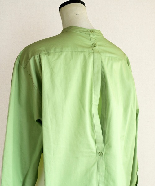 Marient（マリエント）の「バンドカラーシャツBL（シャツ/ブラウス・レディース・ホワイト/ベージュ/ライトグリーン・FREE）」の11枚目の写真