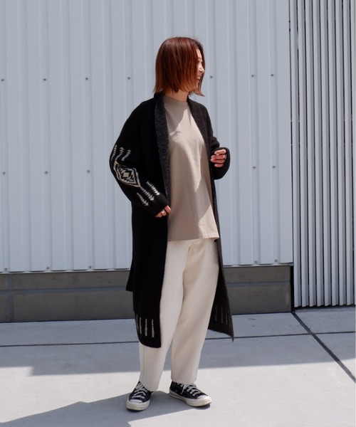 PENDLETON（ペンドルトン）の「PENDLETON/ペンドルトン SHAWL COLLAR CARDIGAN ショールカラーカーディガン　1575-6104（カーディガン/ボレロ・レディース・ホワイト/ブラック・FREE）」の6枚目の写真