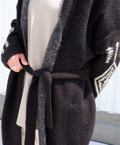 PENDLETON（ペンドルトン）の「PENDLETON/ペンドルトン SHAWL COLLAR CARDIGAN ショールカラーカーディガン　1575-6104（カーディガン/ボレロ・レディース・ホワイト/ブラック・FREE）」の9枚目の写真