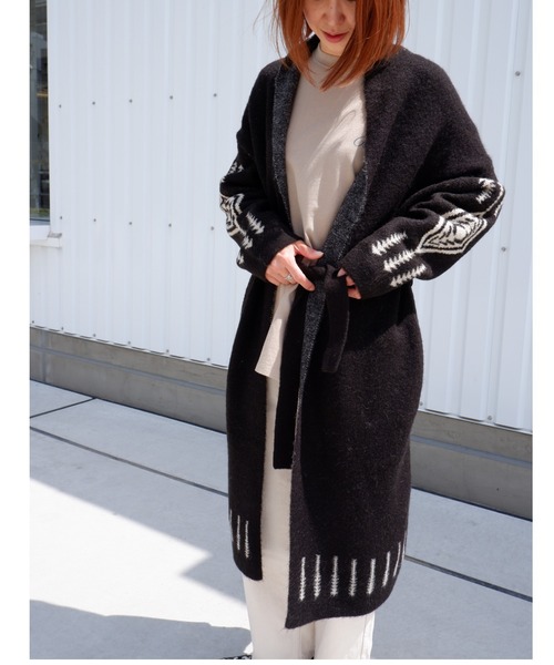 PENDLETON（ペンドルトン）の「PENDLETON/ペンドルトン SHAWL COLLAR CARDIGAN ショールカラーカーディガン　1575-6104（カーディガン/ボレロ・レディース・ホワイト/ブラック・FREE）」の18枚目の写真