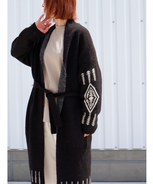 PENDLETON（ペンドルトン）の「PENDLETON/ペンドルトン SHAWL COLLAR CARDIGAN ショールカラーカーディガン　1575-6104（カーディガン/ボレロ・レディース・ホワイト/ブラック・FREE）」の7枚目の写真