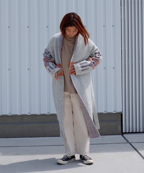 PENDLETON（ペンドルトン）の「PENDLETON/ペンドルトン SHAWL COLLAR CARDIGAN ショールカラーカーディガン　1575-6104（カーディガン/ボレロ・レディース・ホワイト/ブラック・FREE）」の13枚目の写真