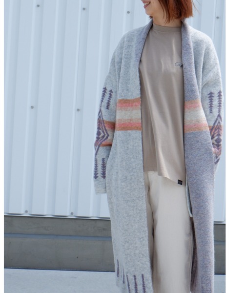 PENDLETON（ペンドルトン）の「PENDLETON/ペンドルトン SHAWL COLLAR CARDIGAN ショールカラーカーディガン　1575-6104（カーディガン/ボレロ・レディース・ホワイト/ブラック・FREE）」の19枚目の写真