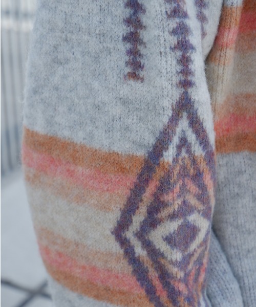 PENDLETON（ペンドルトン）の「PENDLETON/ペンドルトン SHAWL COLLAR CARDIGAN ショールカラーカーディガン　1575-6104（カーディガン/ボレロ・レディース・ホワイト/ブラック・FREE）」の5枚目の写真