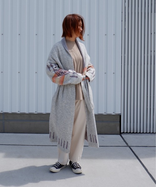 PENDLETON（ペンドルトン）の「PENDLETON/ペンドルトン SHAWL COLLAR CARDIGAN ショールカラーカーディガン　1575-6104（カーディガン/ボレロ・レディース・ホワイト/ブラック・FREE）」の22枚目の写真