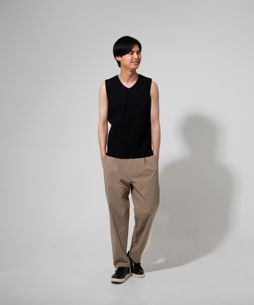 Blue Standard (ブルースタンダード)の「【BLUE STANDARD】オーガニックコットン リブノースリーブ(タンクトップ・メンズ・ホワイト/ブラック/ネイビー/杢グレー・MEDIUM/LARGE/X-LARGE)」の12枚目の写真