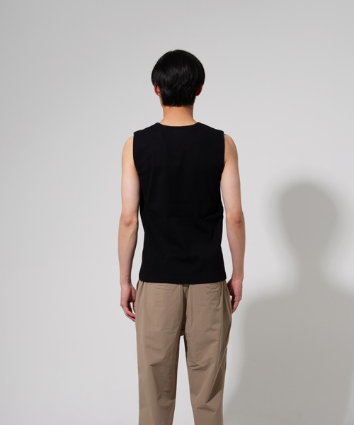 Blue Standard (ブルースタンダード)の「【BLUE STANDARD】オーガニックコットン リブノースリーブ(タンクトップ・メンズ・ホワイト/ブラック/ネイビー/杢グレー・MEDIUM/LARGE/X-LARGE)」の16枚目の写真