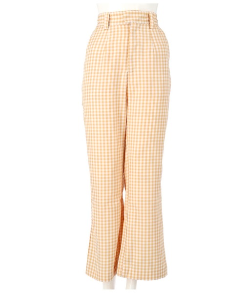 CHILLE（チル）の「ギンガムチェックストレートパンツ（その他パンツ・レディース・ブラック/オリーブ/オレンジ・S/M）」の5枚目の写真