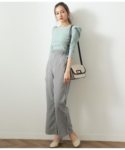 CHILLE（チル）の「ギンガムチェックストレートパンツ（その他パンツ・レディース・ブラック/オリーブ/オレンジ・S/M）」の18枚目の写真