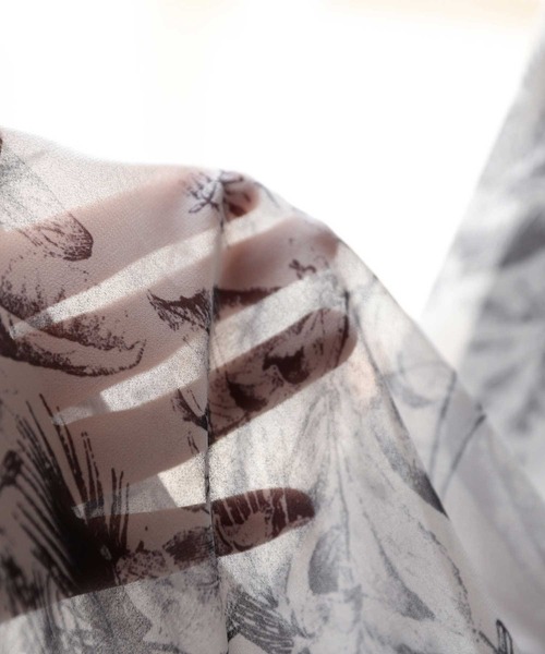 antiqua（アンティカ）の「シアーシャツ（シャツ/ブラウス・レディース・ネイビー/グレー・FREE）」の21枚目の写真