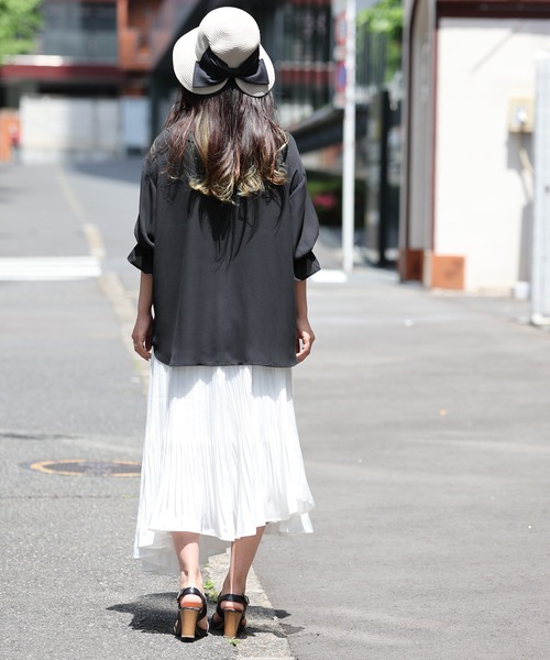 ARCANUM DESIGN(アルカナムデザイン)の「ARL ダブルカラーブラウス(シャツ/ブラウス・レディース・ホワイト/ブラック・FREE)」の9枚目の写真