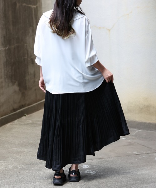 ARCANUM DESIGN(アルカナムデザイン)の「ARL ダブルカラーブラウス(シャツ/ブラウス・レディース・ホワイト/ブラック・FREE)」の18枚目の写真