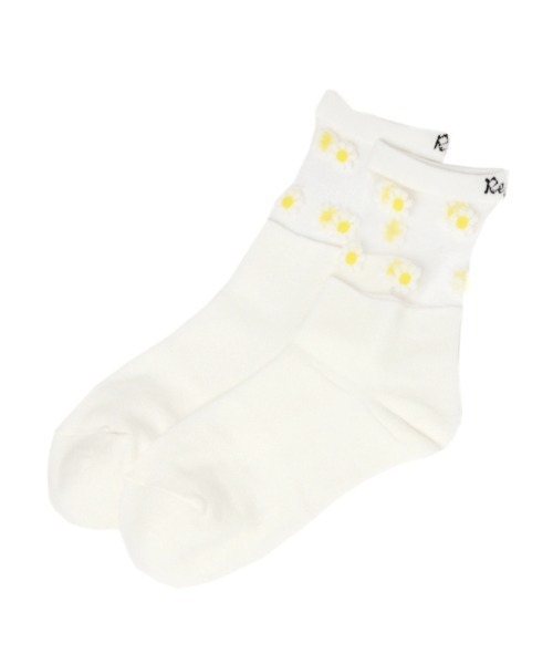 repipi armario(レピピ アルマリオ)の「マーガレットシースルーソックス(ソックス/靴下・キッズ・ブラック/ホワイト・FREE)」の2枚目の写真