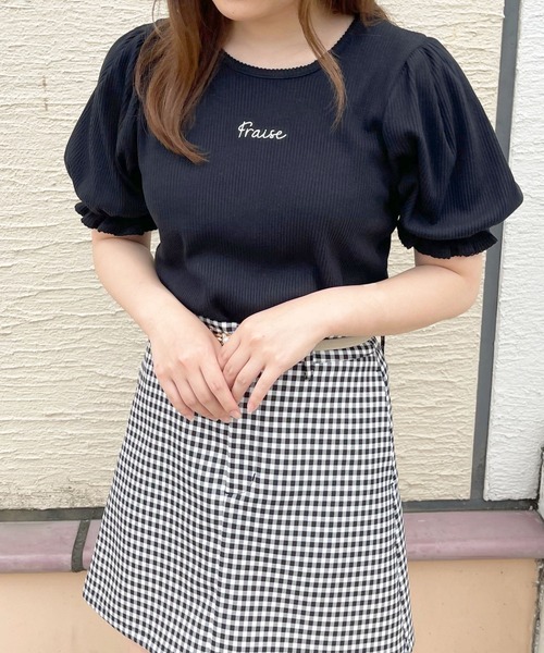 apres jour（アプレジュール）の「リブパフちびロゴTシャツ【ZOZOTOWN限定アイテム】（Tシャツ/カットソー・レディース・アイボリー/ブラック/ピンク・フリー/X-LARGE）」の10枚目の写真