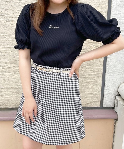 apres jour（アプレジュール）の「リブパフちびロゴTシャツ【ZOZOTOWN限定アイテム】（Tシャツ/カットソー・レディース・アイボリー/ブラック/ピンク・フリー/X-LARGE）」の11枚目の写真