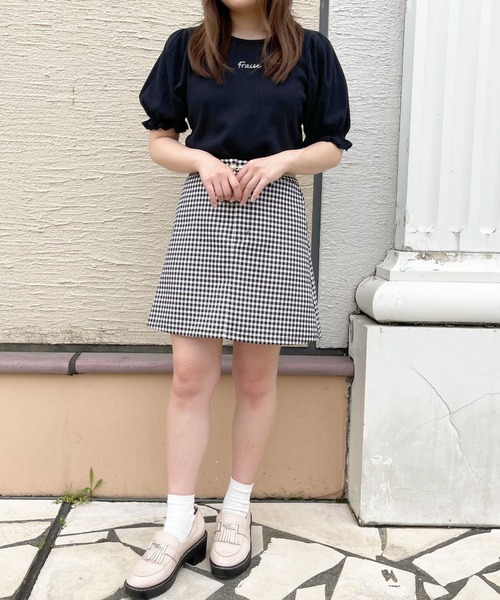 apres jour（アプレジュール）の「リブパフちびロゴTシャツ【ZOZOTOWN限定アイテム】（Tシャツ/カットソー・レディース・アイボリー/ブラック/ピンク・フリー/X-LARGE）」の14枚目の写真