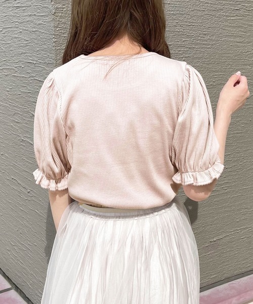 apres jour（アプレジュール）の「リブパフちびロゴTシャツ【ZOZOTOWN限定アイテム】（Tシャツ/カットソー・レディース・アイボリー/ブラック/ピンク・フリー/X-LARGE）」の19枚目の写真