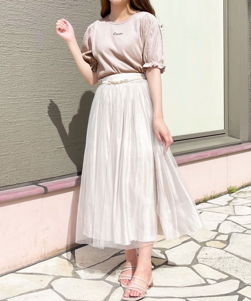 apres jour（アプレジュール）の「リブパフちびロゴTシャツ【ZOZOTOWN限定アイテム】（Tシャツ/カットソー・レディース・アイボリー/ブラック/ピンク・フリー/X-LARGE）」の20枚目の写真