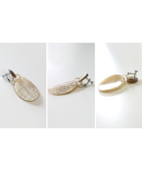 select MOCA（セレクトモカ）の「2021 SS オーバルナチュラルバッファローイヤリング（イヤリング・レディース・ブラック/ライトベージュ・FREE）」の11枚目の写真