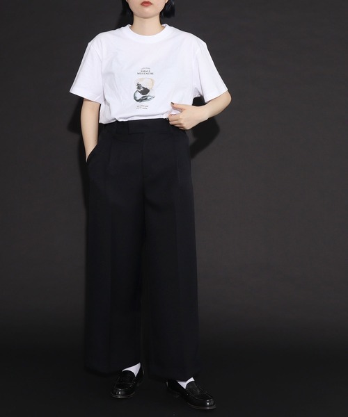 I am I in fact...（アイアムアイインファクト）の「●SMALL MUSTACHE プリント半袖Ｔシャツ（Tシャツ/カットソー・レディース・ホワイト・FREE）」の13枚目の写真