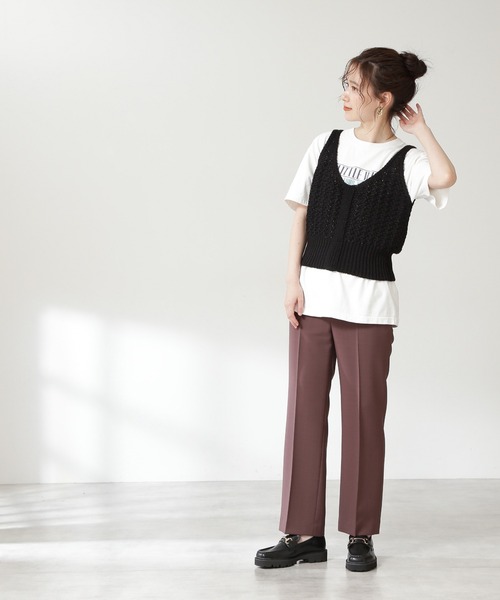 N.（N. Natural Beauty Basic）（エヌエヌナチュラルビューティーベーシック）の「◆トラックソールビット付ローファー（ローファー・レディース・ブラック/ブラウン・23.5/24.5）」の5枚目の写真