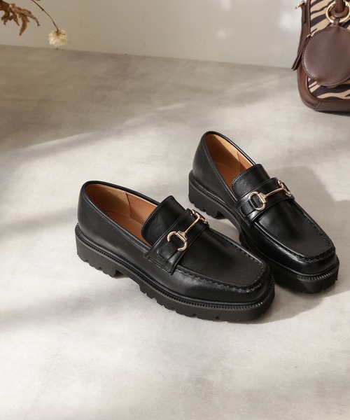 N.（N. Natural Beauty Basic）（エヌエヌナチュラルビューティーベーシック）の「◆トラックソールビット付ローファー（ローファー・レディース・ブラック/ブラウン・23.5/24.5）」の8枚目の写真