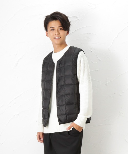 NAVY(ネイビー)の「インナーダウンベスト(ベスト・メンズ・ブラック/ネイビー/グレー・M/L/XL)」の17枚目の写真