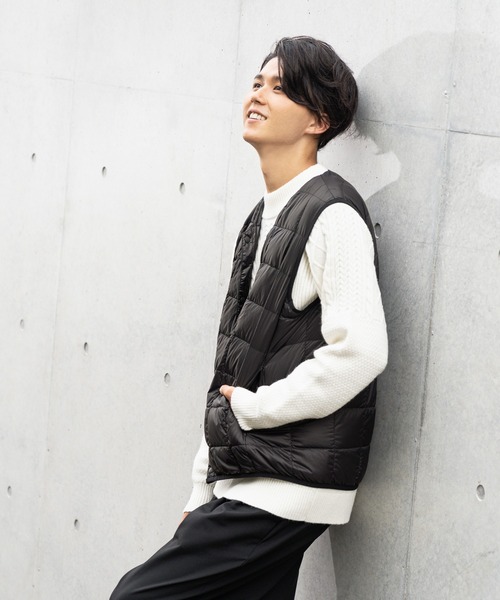 NAVY(ネイビー)の「インナーダウンベスト(ベスト・メンズ・ブラック/ネイビー/グレー・M/L/XL)」の14枚目の写真