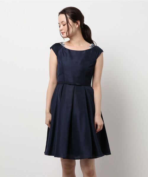 セール Laisse Passe レッセパッセ のファッション フラワーストラップドレス ドレス Laisse