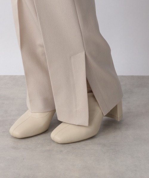 LOWRYS FARM(ローリーズファーム)の「メランジツイルスリットパンツ 956914(スラックス・レディース・オフホワイト/イエロー/ダークブラウン・MEDIUM/LARGE)」の4枚目の写真