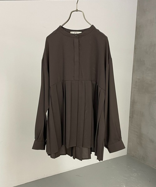 AIC.(エーアイシー)の「プリーツ長袖ブラウス(シャツ/ブラウス・レディース・ブラック/ネイビー/ブラウン/オフホワイト/ボルドー/その他・FREE)」の19枚目の写真