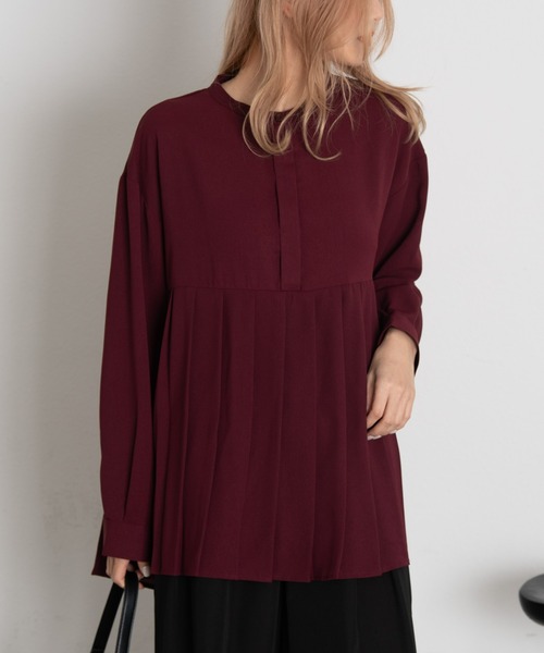 AIC.(エーアイシー)の「プリーツ長袖ブラウス(シャツ/ブラウス・レディース・ブラック/ネイビー/ブラウン/オフホワイト/ボルドー/その他・FREE)」の17枚目の写真