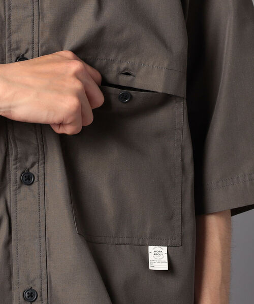 NOLLEY'S goodman（ノーリーズグッドマン）の「【WORK ABOUT/ワークアバウト】BREATHABLE SHIRT（シャツ/ブラウス・メンズ・ブラック/ブラウン/パープル・LARGE/MEDIUM/SMALL）」の9枚目の写真