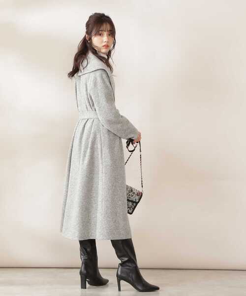 PROPORTION BODY DRESSING（プロポーションボディドレッシング）の「ガウンスライバーコート / 1211252900（ステンカラーコート・レディース・ダークグレー/グレー系その他/ブラウン系その他・SMALL/MEDIUM）」の5枚目の写真