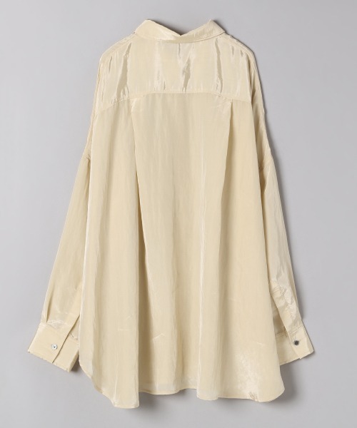 JEANASIS(ジーナシス)の「グロッシーナイロンBIGシャツ/218126(シャツ/ブラウス・レディース・ブラック/グリーン/イエロー・FREE)」の13枚目の写真