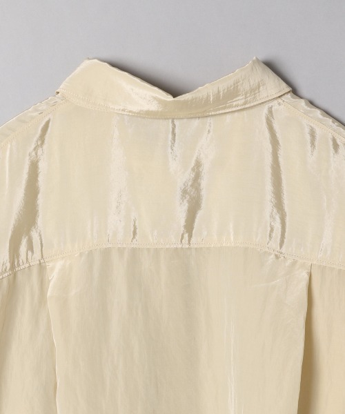 JEANASIS(ジーナシス)の「グロッシーナイロンBIGシャツ/218126(シャツ/ブラウス・レディース・ブラック/グリーン/イエロー・FREE)」の9枚目の写真