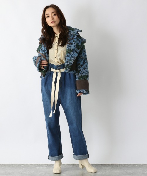 JEANASIS(ジーナシス)の「グロッシーナイロンBIGシャツ/218126(シャツ/ブラウス・レディース・ブラック/グリーン/イエロー・FREE)」の14枚目の写真