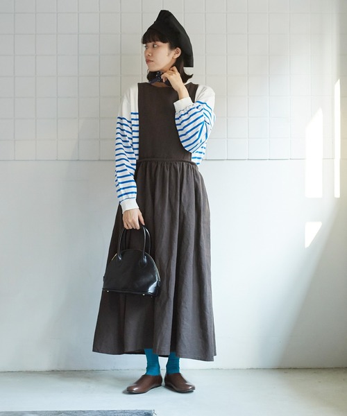 [お正月お値引き]bulle de savon ジャンスカ　ワンピー bulle de savon（ビュルデサボン）の「ウール/リネン washer