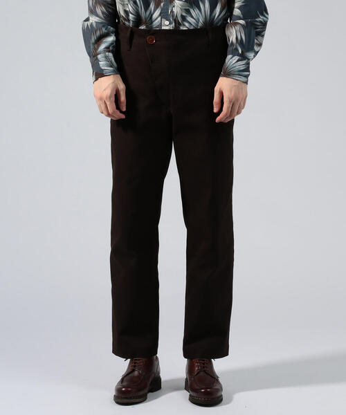 BLUE WORK(ブルーワーク)の「ポリエステルコットン フライフロント セミワイドパンツ(その他パンツ・メンズ・ダークブラウン/バーガンディー・S/M/XS)」の3枚目の写真